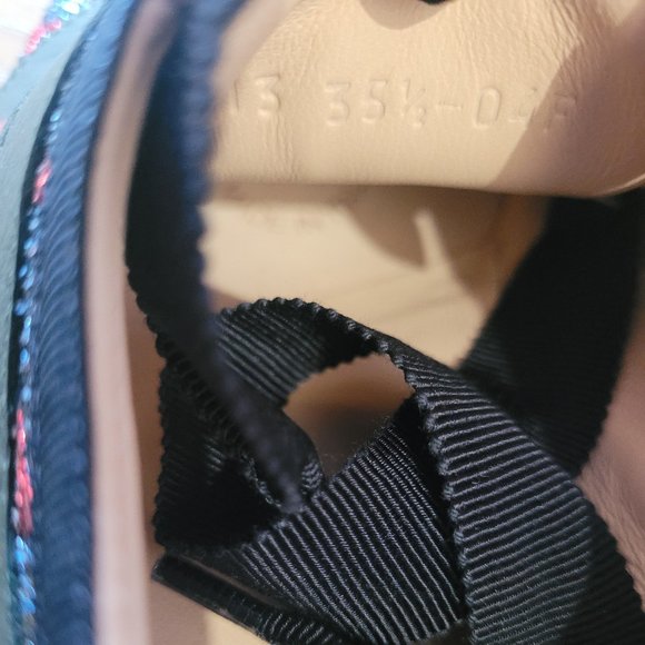 Gucci Lurex Calfskin Web GG Monogram Womens Falacer Sneakers 35.5 - Picture 2 of 7